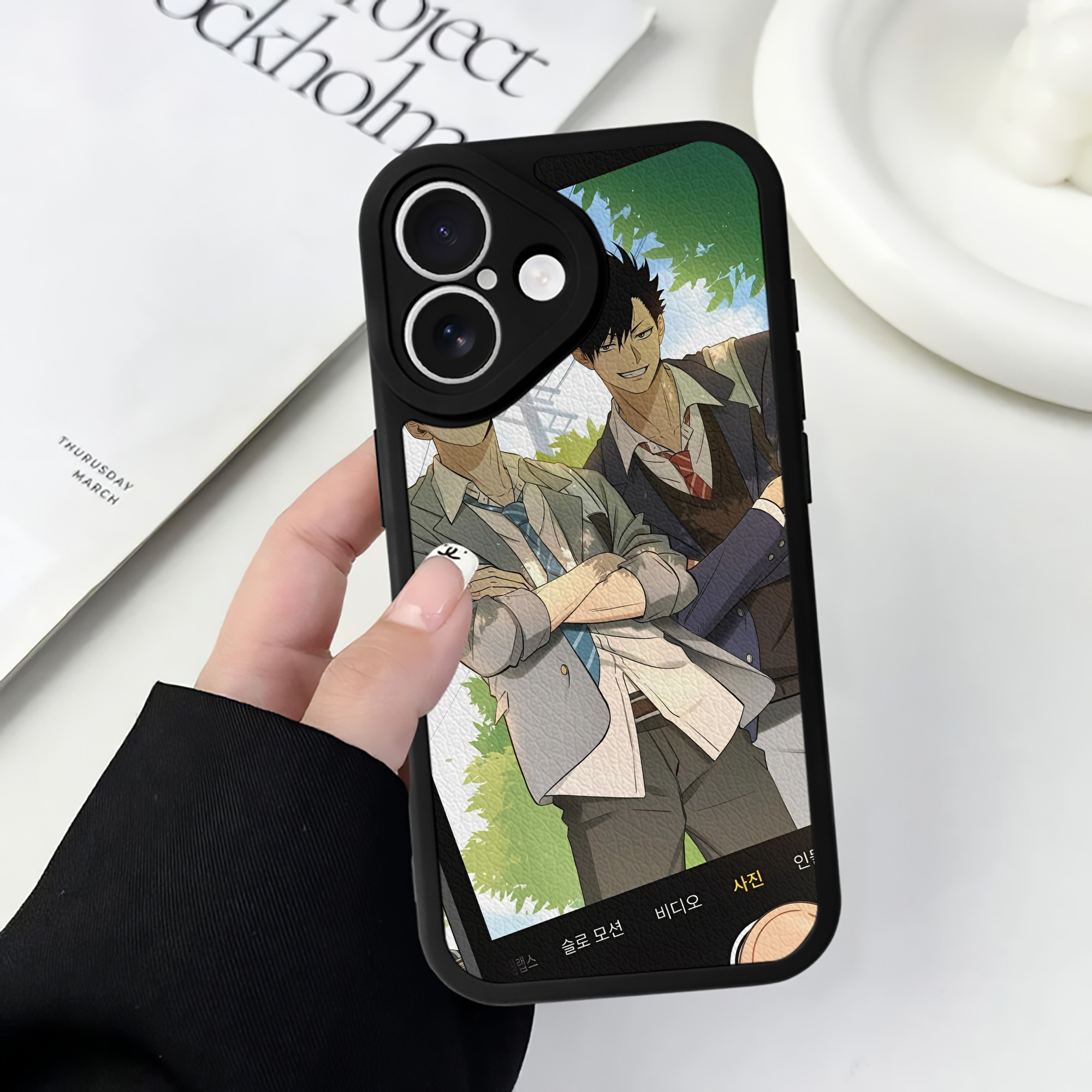（画像用） ハイキュー!! Haikyu!! 【iPhone 16シリーズ対応】シリコンスマホケース（レザー調） 材質：シリコン